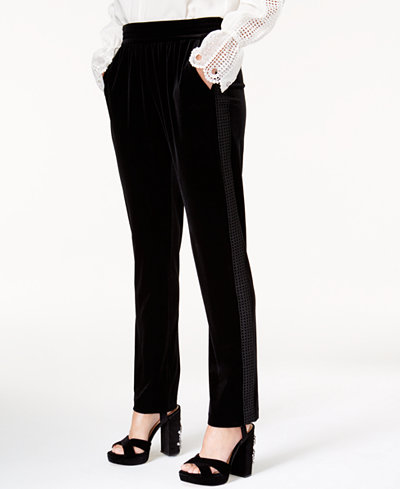 KOBI Velvet Straight-Leg Pants, Created for Macy's