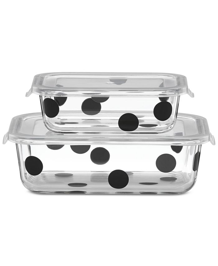 kate spade new york All In Good Taste Deco Dot 2-Container Storage Set &  Reviews - Kitchen Gadgets - Kitchen - Macy's