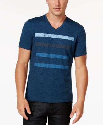 INC International Concepts - Men's Striped V-Neck T-Shirt