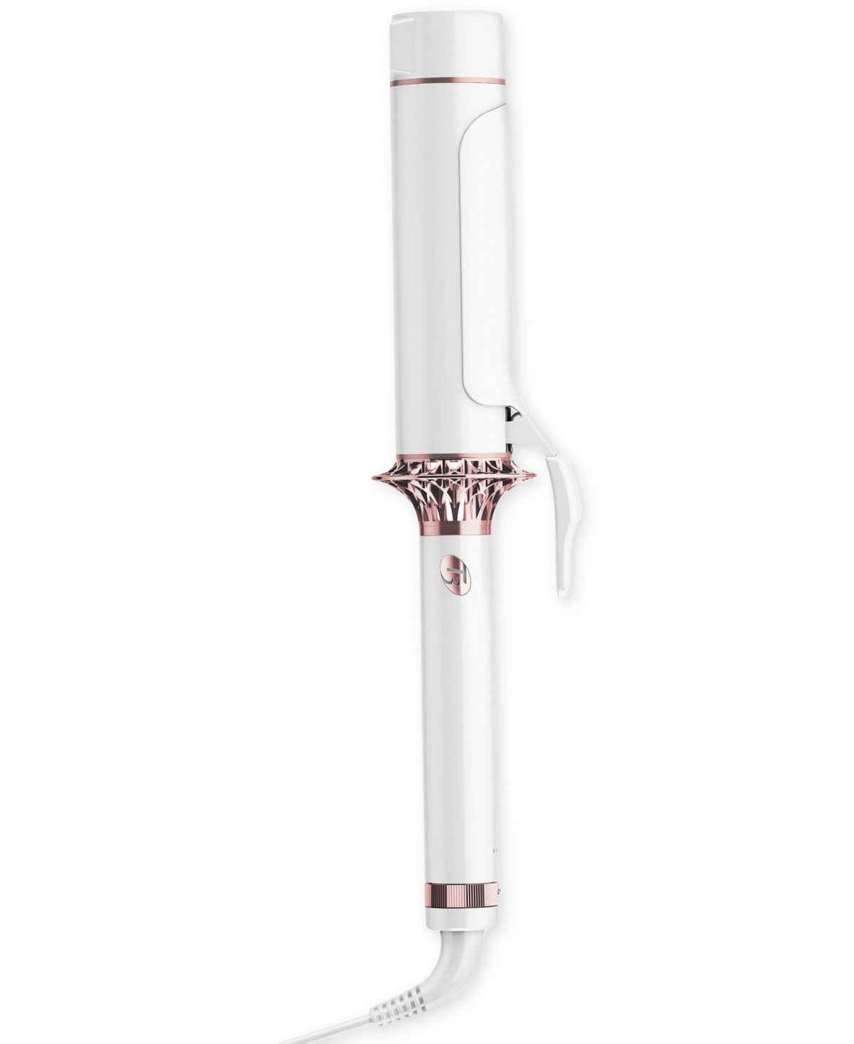 BodyWaver 1.75" Professional Ceramic Styling Iron for Waves and Volume (White & Rose Gold)