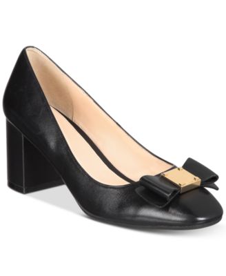 cole haan tali bow pump black