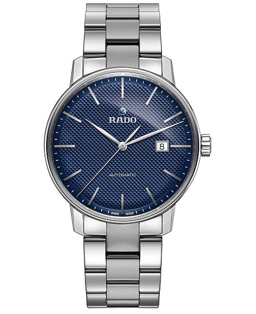 Rado Men S Swiss Automatic Coupole Classic Stainless Steel Bracelet Watch 41mm Reviews All Fine Jewelry Jewelry Watches Macy S
