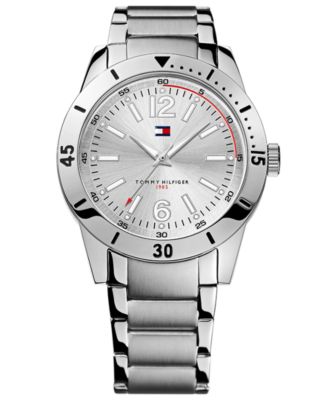 Tommy Hilfiger - Watch, Men's Silver-Tone Bracelet 42mm 1790865