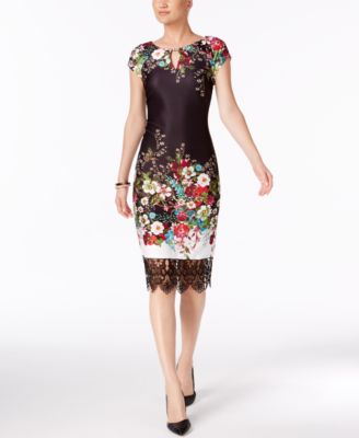 ECI - Lace-Trim Sheath Dress