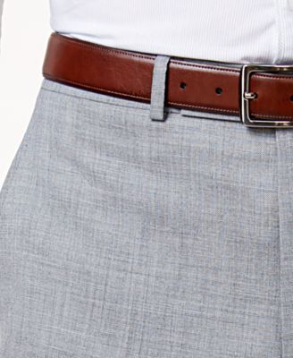 Kenneth Cole Reaction Men's Slim-Fit Light-Gray Sharkskin Techni-Cole Suit