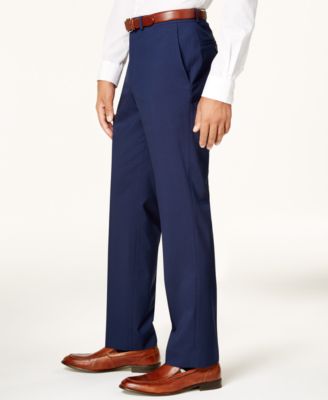 Kenneth Cole Reaction Men's Slim-Fit Cobalt Tonal Grid Techni-Cole Suit