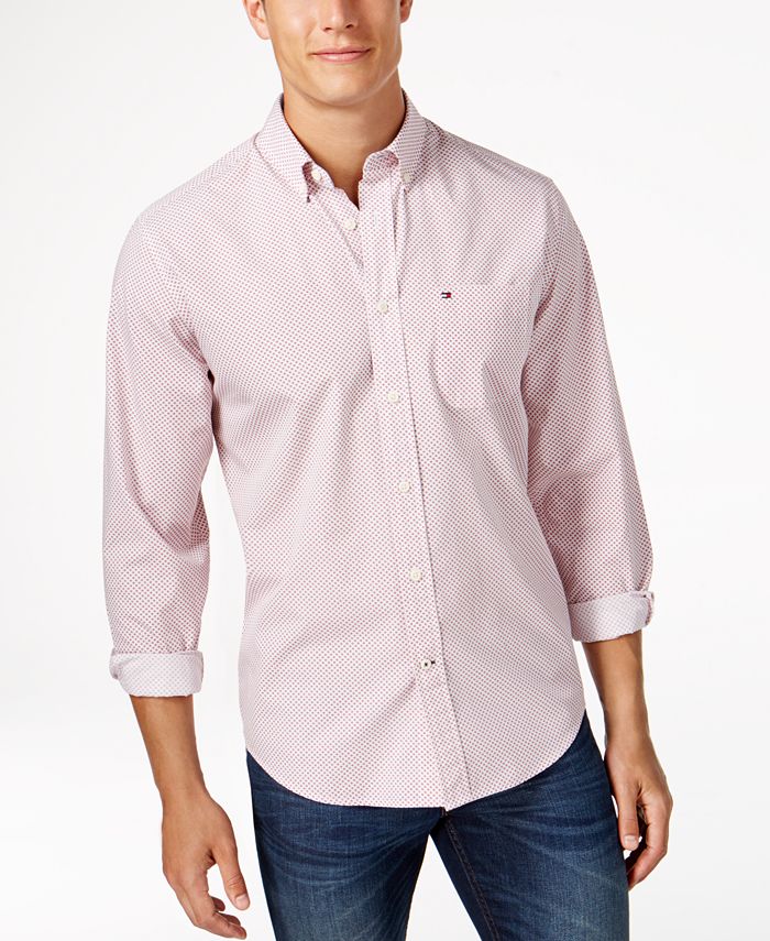 Tommy Hilfiger Men's Classic-Fit Long-Sleeve Shirt, Created for Macy's ...