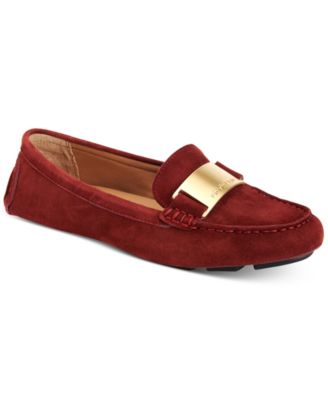calvin klein suede loafers womens