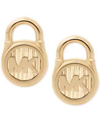 Michael Kors Stainless Steel Logo Padlock Stud Earrings Macy's