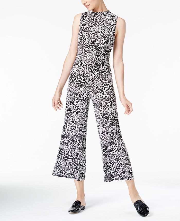 Michael Kors Animal-Print Hardware-Detail Jumpsuit & Reviews - Pants &  Capris - Women - Macy's