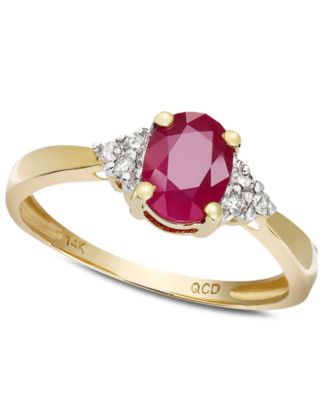 Macy's - Ruby (1 ct. t.w.) and Diamond Accent Ring in 14k Gold