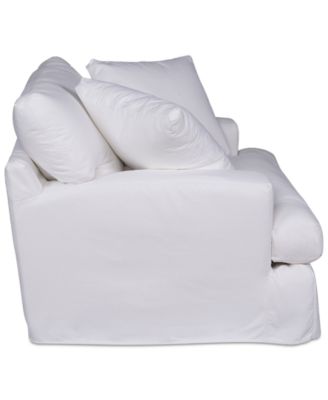 Brenalee 53" Performance Fabric Slipcover Chair and &frac12; with Two Pillows