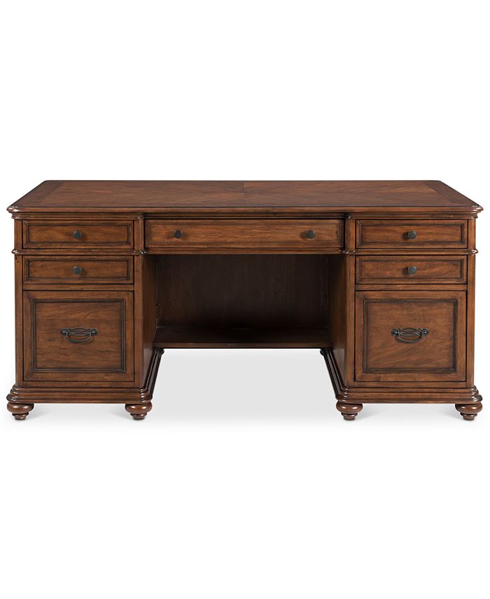 Furniture Clinton Hill Cherry Home Office Executive Desk Macy's
