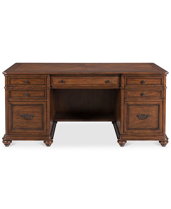Furniture Clinton Hill Cherry Home Office Executive Desk, Created for Macy&#39;s & Reviews ...