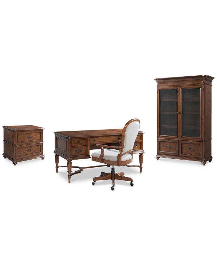 Furniture Clinton Hill Cherry Home Office Furniture, 4Pc. Set (Writing