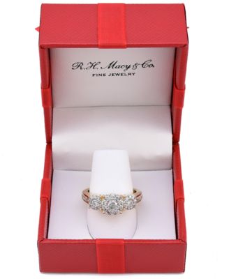 Diamond Three Stone Engagement Ring (3/4 ct. t.w.) in 14k White, Yellow or Rose Gold