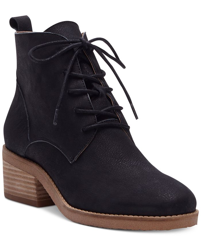 Lucky Brand Tamela Lace-Up Booties - Macy's