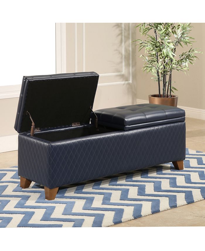 Furniture Mason Quilted Storage Ottoman, Quick Ship Macy's