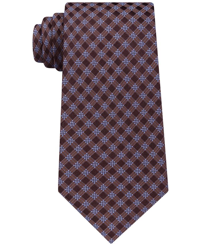 Michael Kors Men's Dress Code Gingham Silk Tie - Macy's