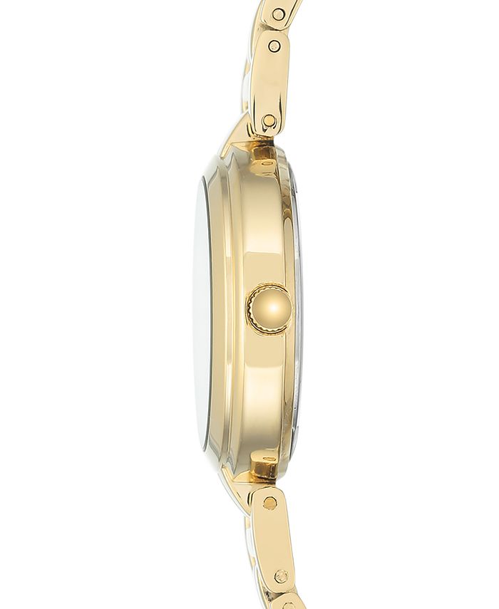 Anne Klein Women's Gold-Tone Link Bracelet Watch 28mm - Macy's
