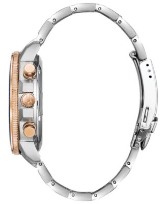 Men's Chronograph Marine Star Two-Tone Stainless Steel Bracelet Watch 45mm