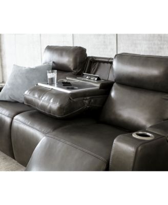 Furniture CLOSEOUT! Oaklyn Fabric & Leather Sofa Collection 
