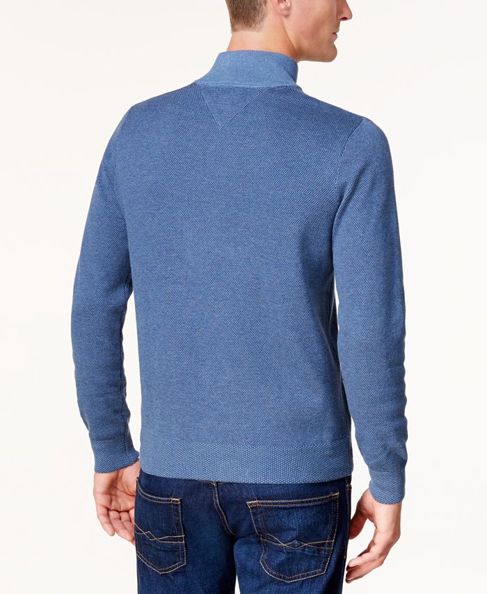 Tommy Hilfiger Men's Textured Polo Sweater, Created for Macy's - Macy's