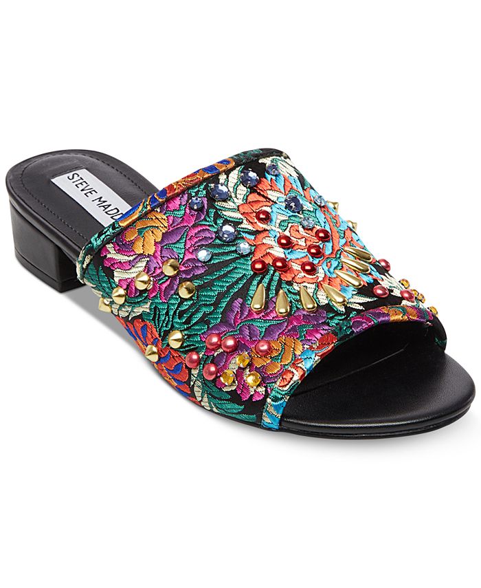 Steve Madden Women's Briele Brocade Slides - Macy's