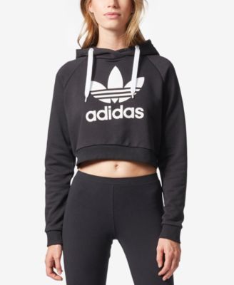 adidas women's cropped sweatshirts