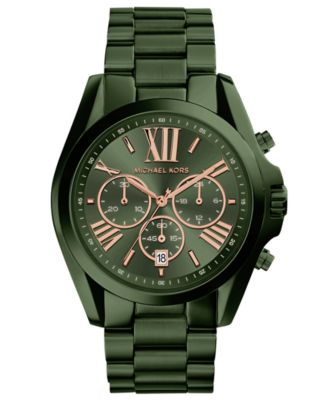 mk green watch