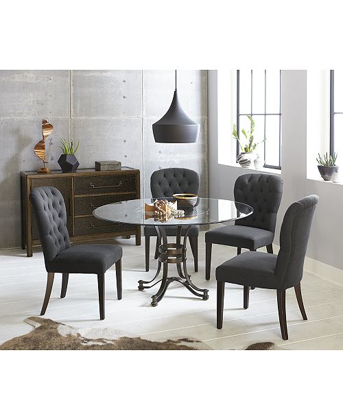 Caspian Round Dining Furniture Collection Created For Macy S