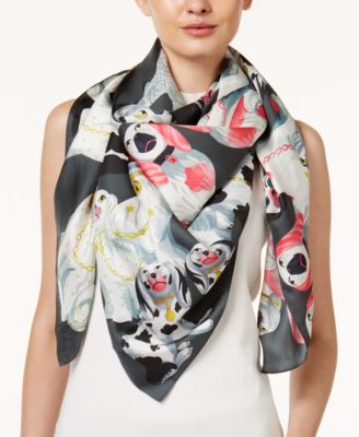 Echo - Silk Staffordshire Dogs Square Scarf