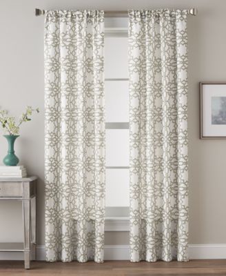 Lotus Harmony Geometric Print Curtain Collection