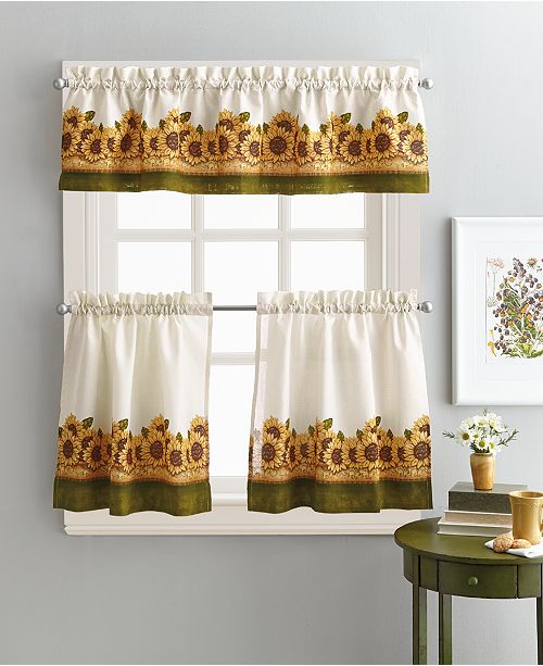 Curtainworks Sunflower Garden 36 Tier Valance Set Reviews Window Treatments Blinds Macy S