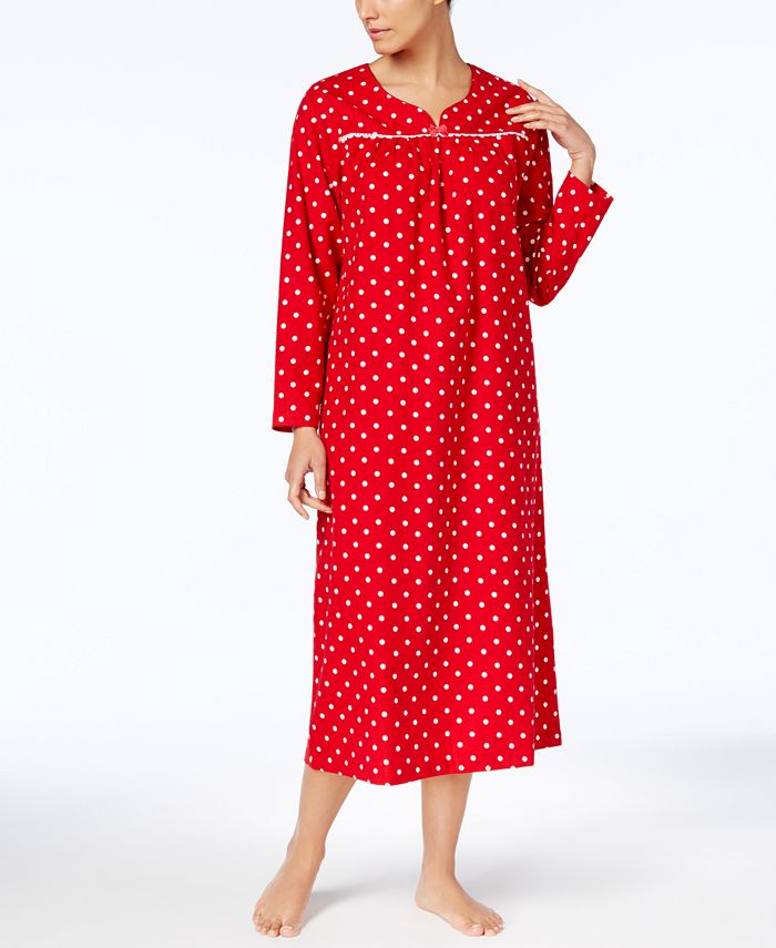 Charter Club Flannel Lace-Trim Nightgown, Created for Macy's - Macy's