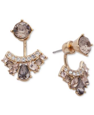 Givenchy - Crystal & Pav&eacute; Front & Back Earrings