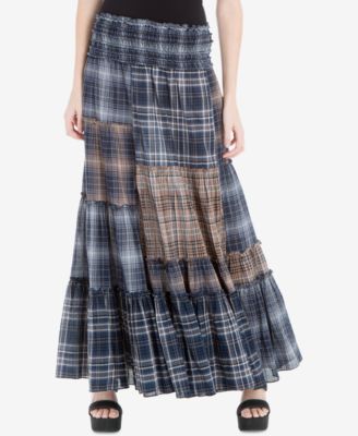 Max Studio London Plaid Patchwork Maxi Skirt Created for Macy s Macy s