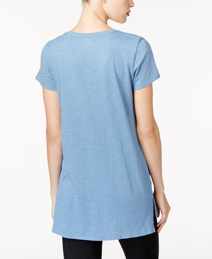 Tunique Eileen Fisher En Coton Bio Blanc - Taille M, Manches 3/4, Avec Poches, Occasion Parfait état