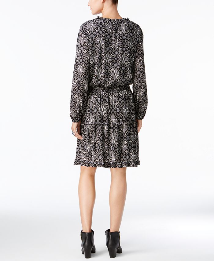 Style & Co Printed Peasant Dress, Created for Macy's - Macy's