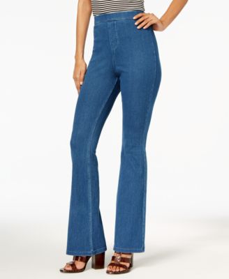 Hue - Women's High-Waisted Denim Flare Leggings
