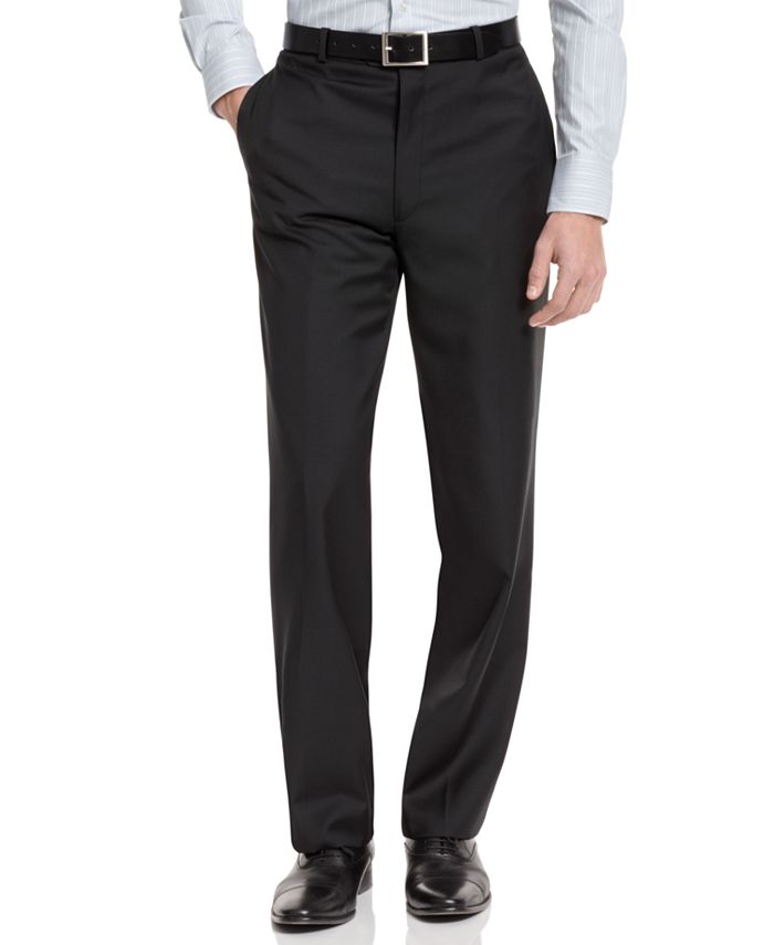 Alfani Solid Black Trio Suit with Extra Pant - Macy's