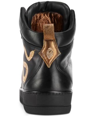 Roberto Cavalli Kids Black and Brown High-Top Boots Roberto Cavalli | Shoes | Roberto Cavalli Leather Hiker Dark  main image 2