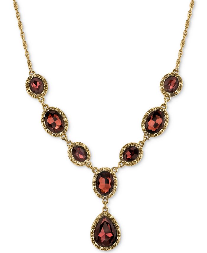 Burgundy crystal necklace sale