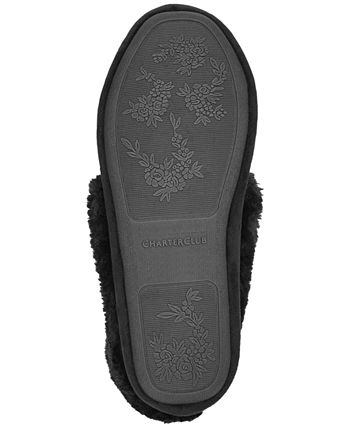 Charter club microvelour memory foam slippers sales