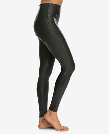 SPANX Faux Leather Snakeskin Leggings - Macy's