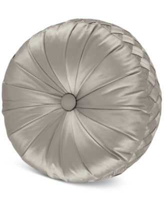 Satinique Tufted Decorative Pillow, 15" Round
