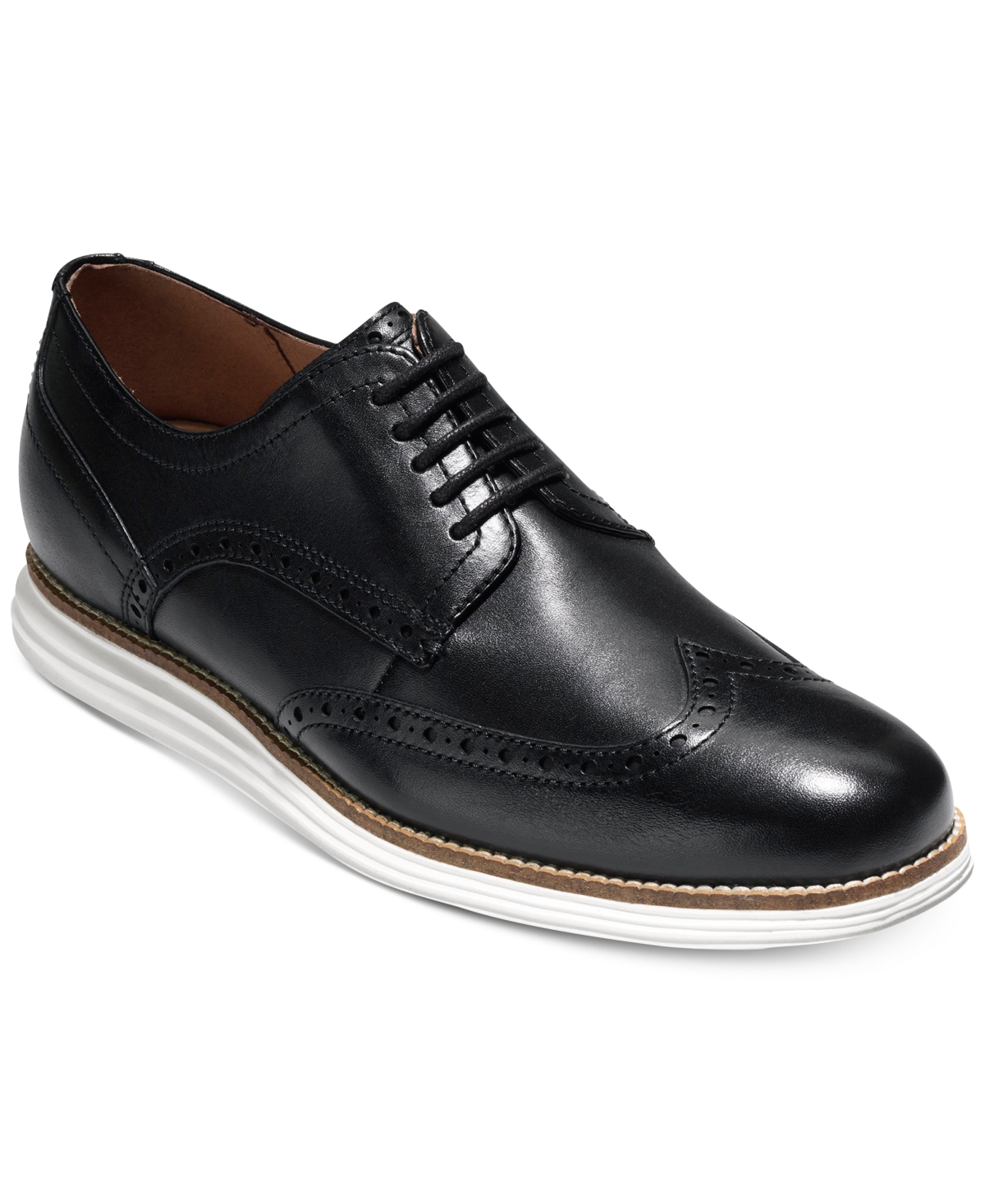 Cole Haan Men's Original Grand Leather Wingtip Oxfords In Black,white