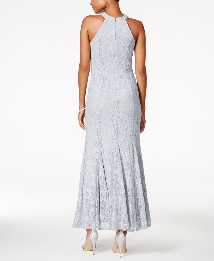 Nightway Petite Lace Keyhole Gown - Macy's