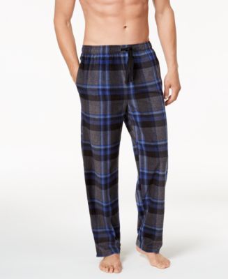 Perry Ellis Men's Plaid Fleece Pajama Pants - Macy's
