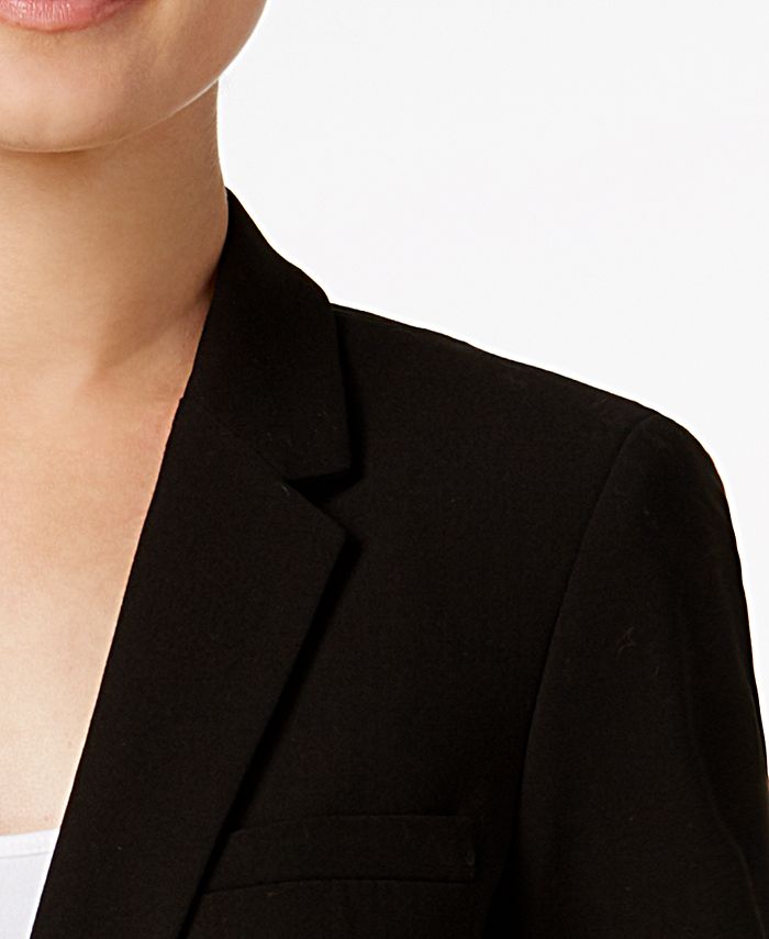 Calvin Klein One-Button Blazer & Reviews - Jackets & Blazers - Women ...